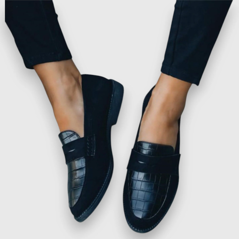 Black Suede Orthopedic Handmade Loafers