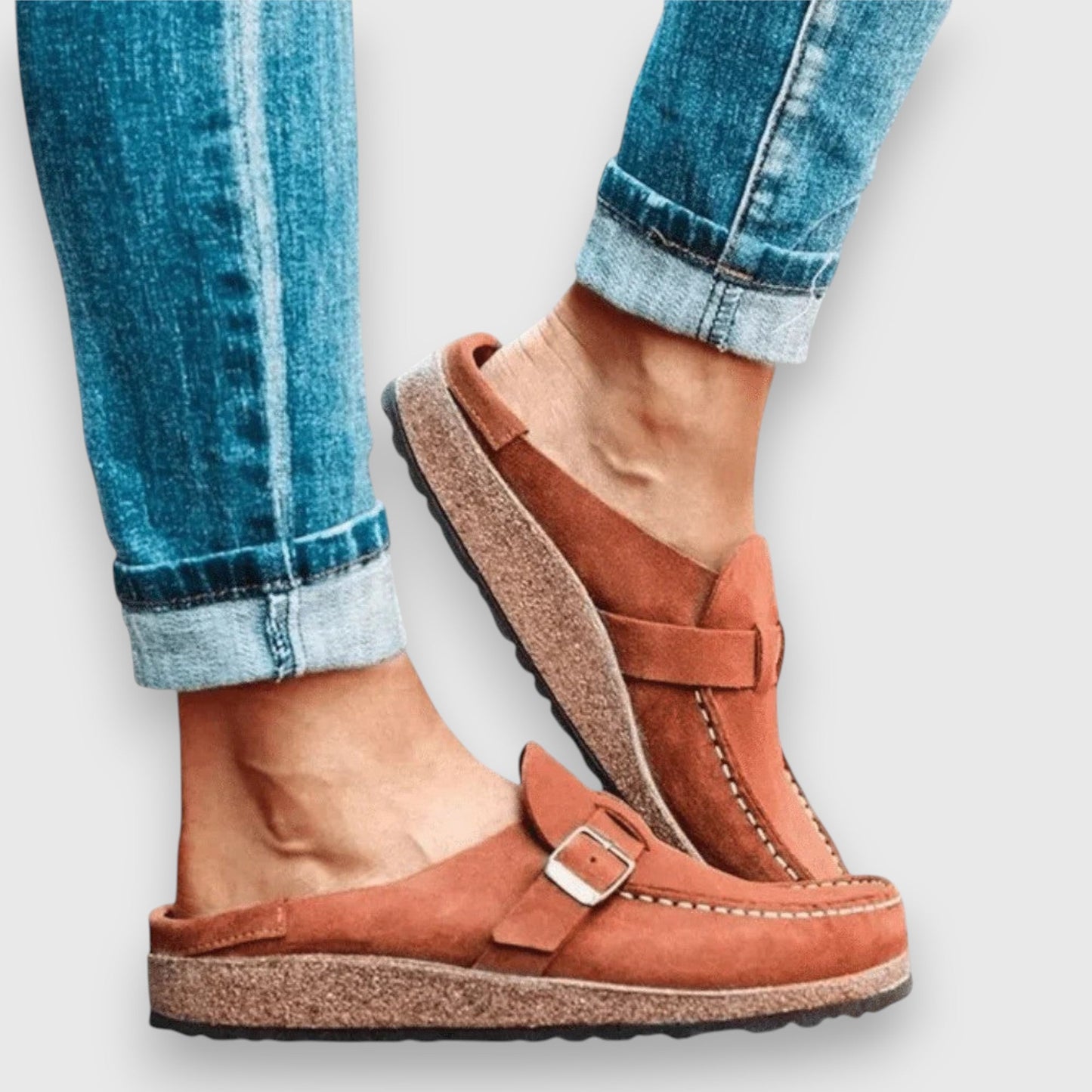Calantha | Tan Suede Comfortable Sandals