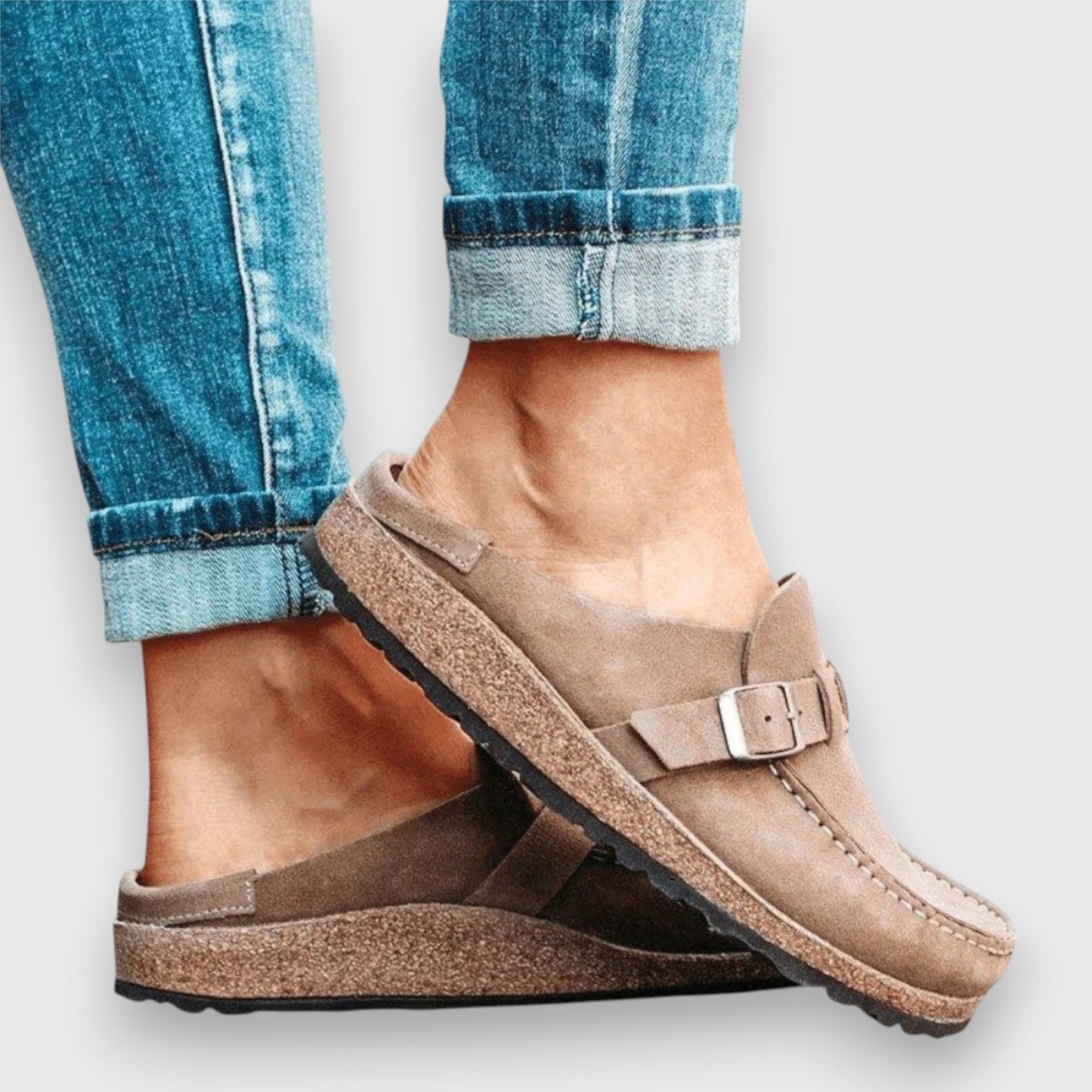 Calantha | Tan Suede Comfortable Sandals