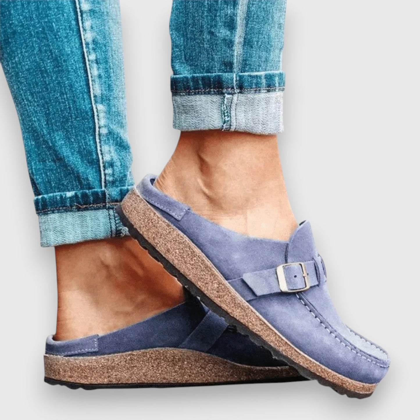 Calanthe | Taupe Suede Comfortable Sandals