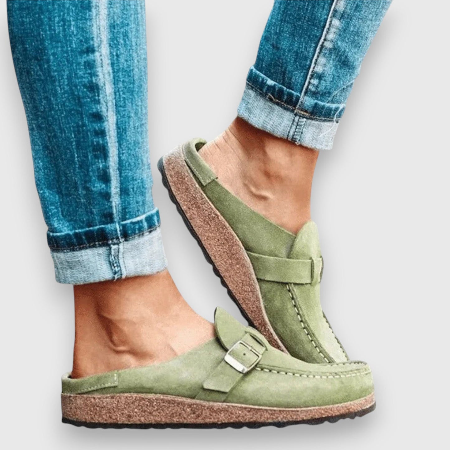 Calanthe | Taupe Suede Comfortable Sandals