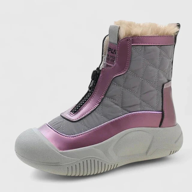 Calista | Beige Quilted Orthopedic Boots