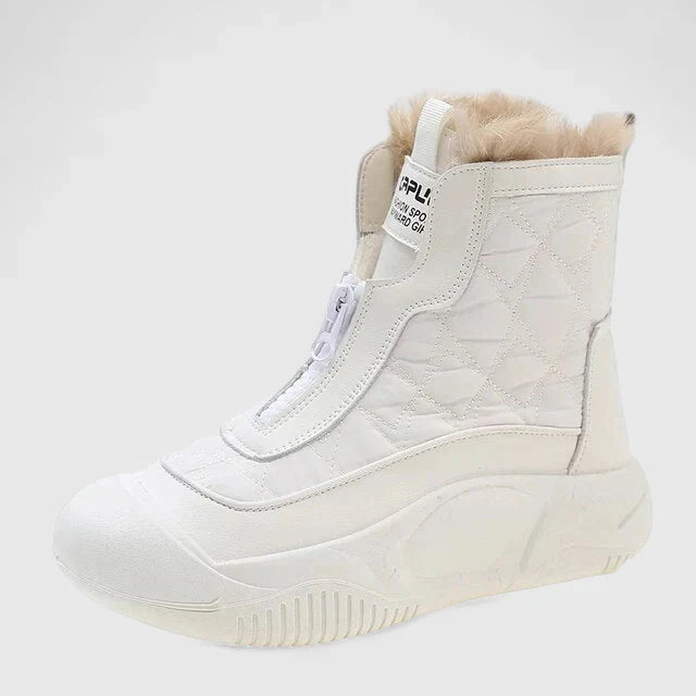 Calista | Beige Quilted Orthopedic Boots