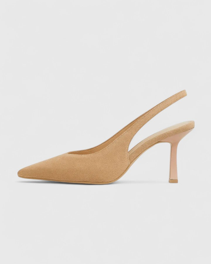 Calantha | Suede Slingback Comfortable Heels