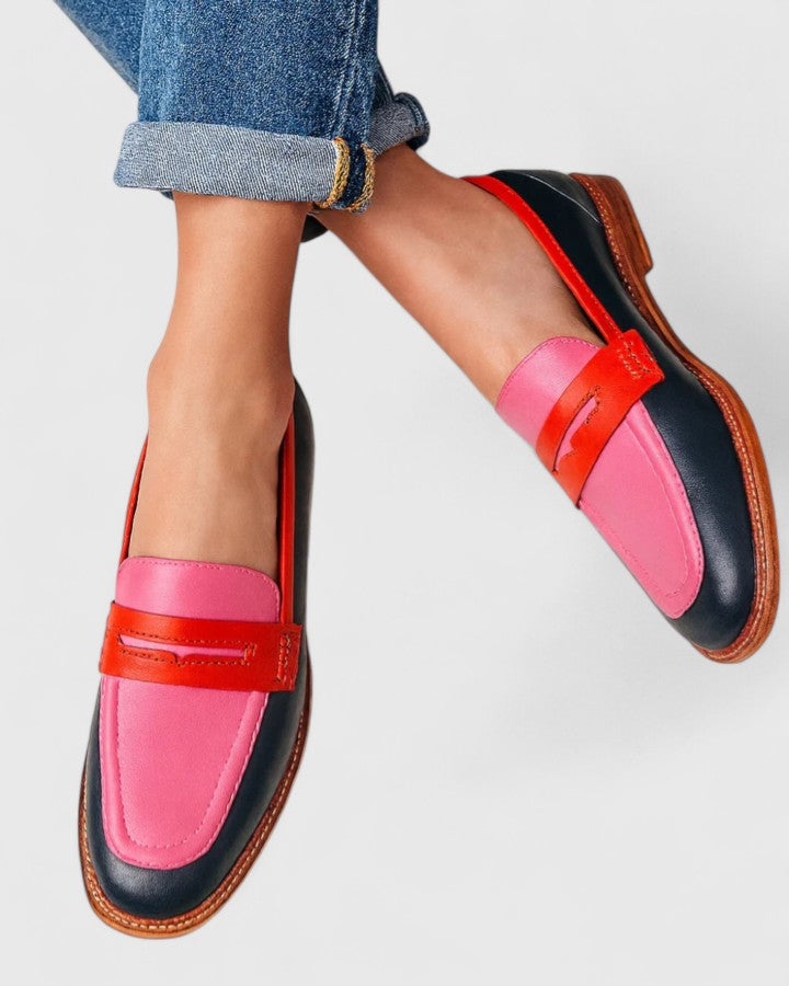 Calantha | Vibrant Pink Elegant Loafers