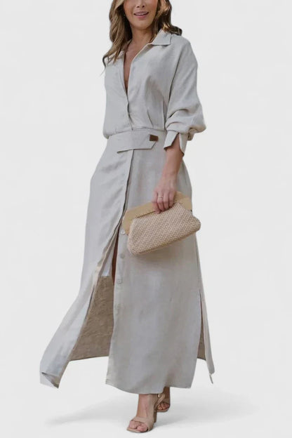 Calista | Blush Elegant Maxi Dress
