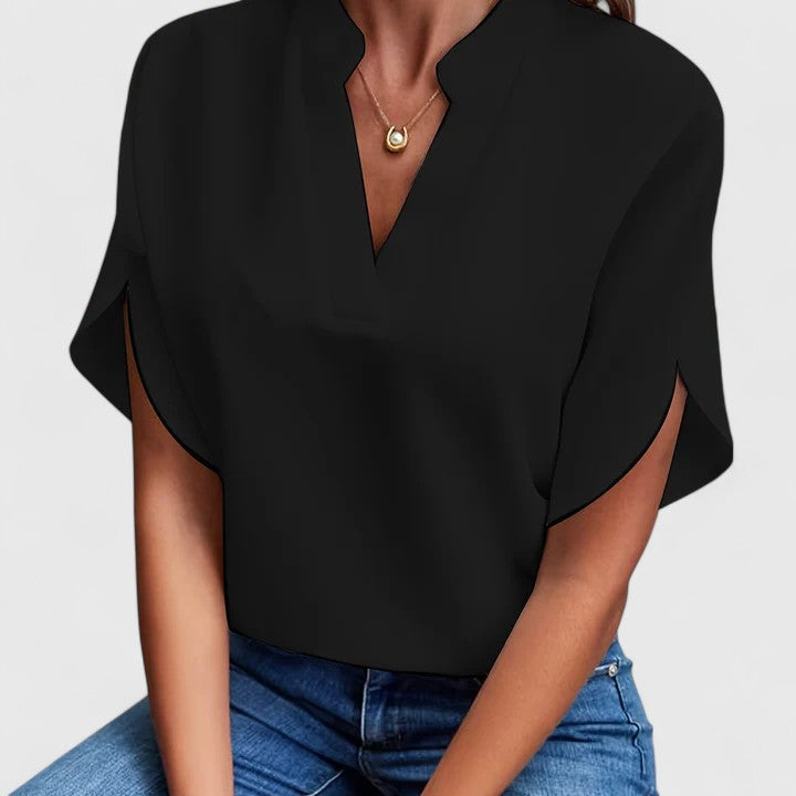 Calista | White Silk Elegant Blouse