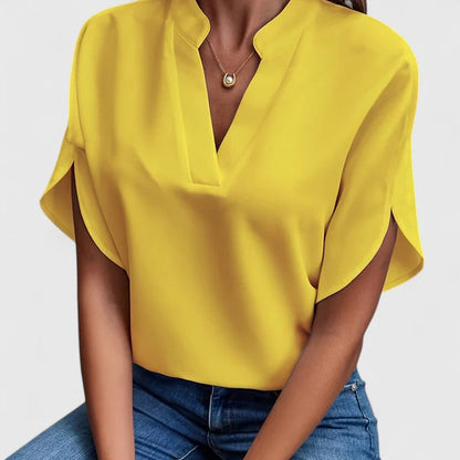 Calista | White Silk Elegant Blouse