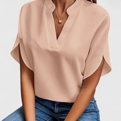 Calista | White Silk Elegant Blouse