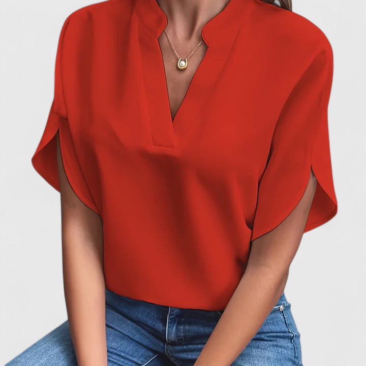 Calista | White Silk Elegant Blouse