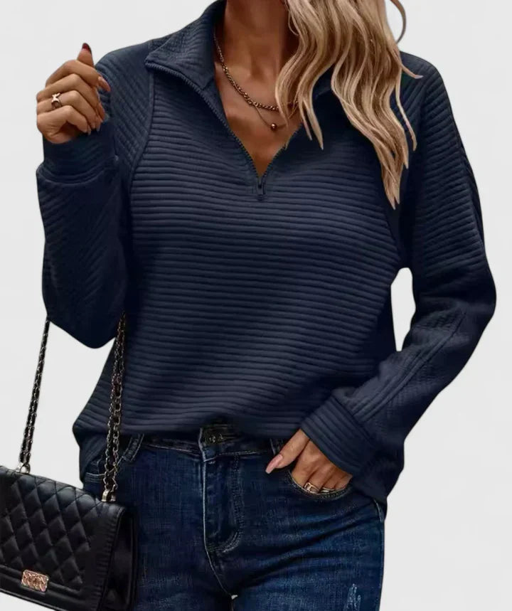 Alethea | Navy Blue Sophisticated Sweater