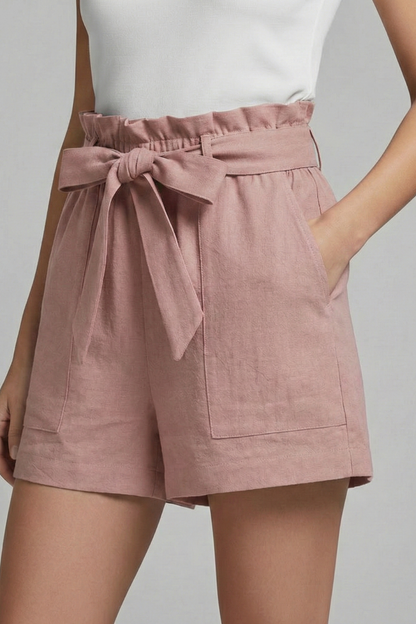 Astrid | Women's Shorts Tie Waist Pockets Black