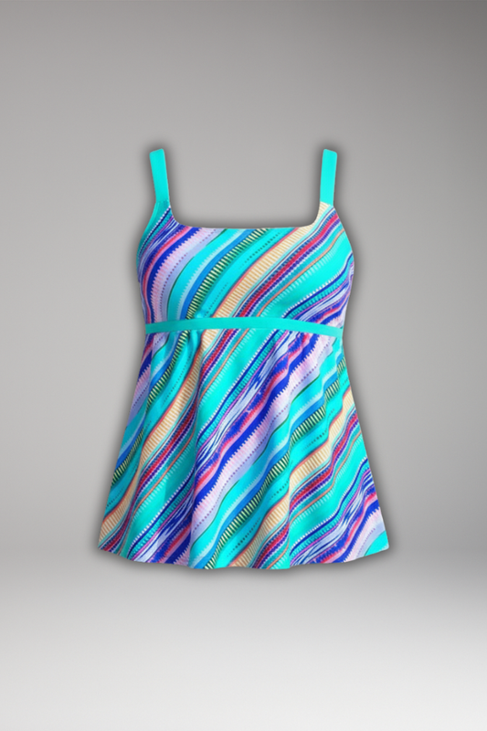 Alethea | Women’s Vibrant Printed Tankini Set with Shorts