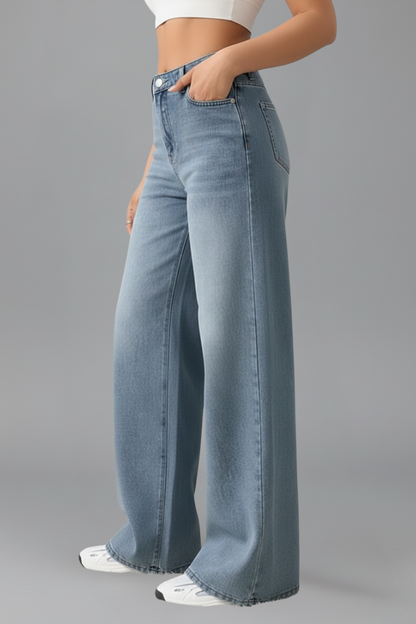 Adriana | Light Blue High-Rise Wide-Leg Denim Jeans