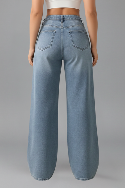 Adriana | Light Blue High-Rise Wide-Leg Denim Jeans