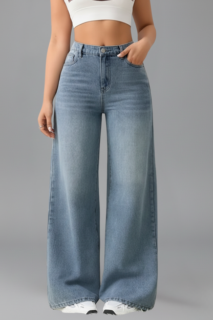 Adriana | Light Blue High-Rise Wide-Leg Denim Jeans