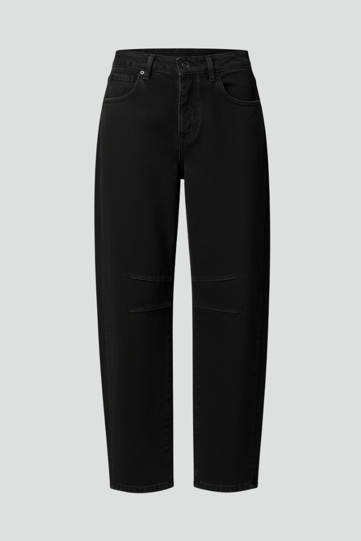Women’s Casual Mid-Waist Black Slim Fit Denim Jeans
