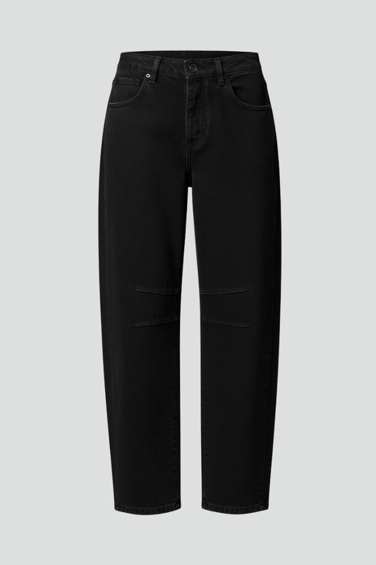 Women’s Casual Mid-Waist Black Slim Fit Denim Jeans