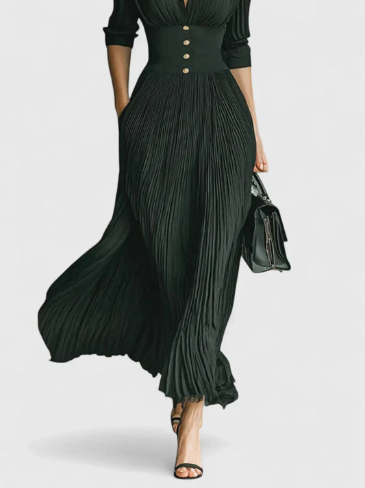 Calanthe | Dark Green Elegant Maxi Dress