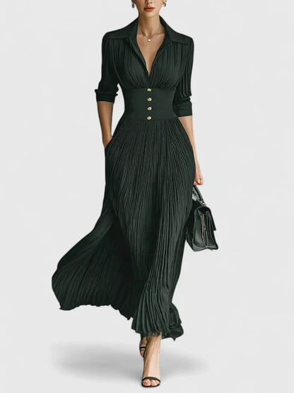 Calanthe | Dark Green Elegant Maxi Dress