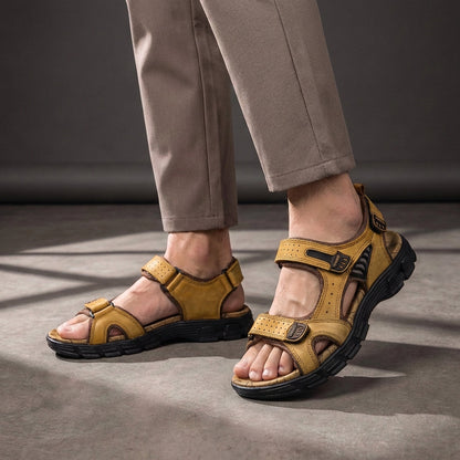 Beckett | Black Men's Orthopedic Perforated Breathable Support Sandals