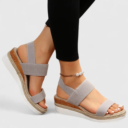 Alethea | Black Strappy Orthopedic Sandals