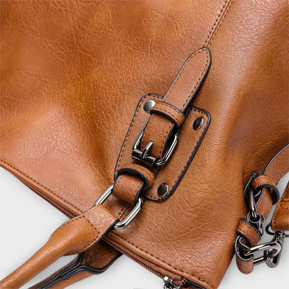 Alethea | Tan Leather Women's Classic Everyday Handbag