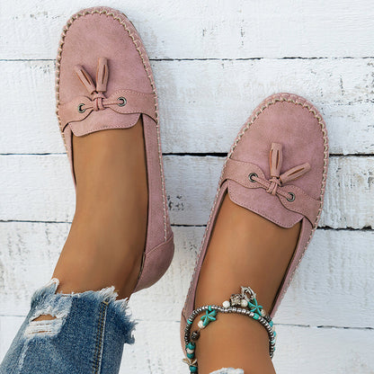 Astrid | Navy Blue Comfortable Soft Moccasins