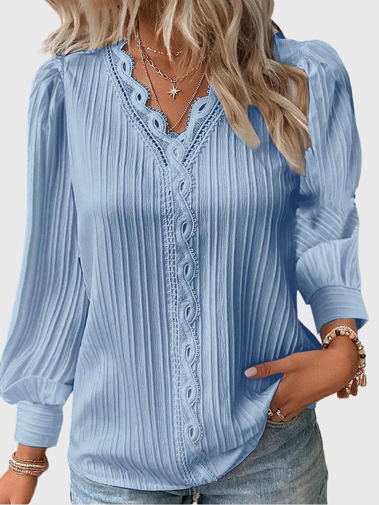 Calista | Elegant Pullover Blouse in Soft Yellow