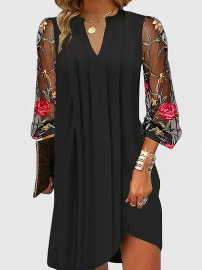 Adriana | Elegant Black Sophisticated Mini Dress