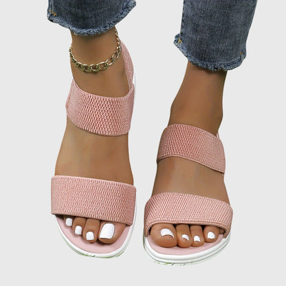Calantha | Black Strappy Orthopedic Sandals