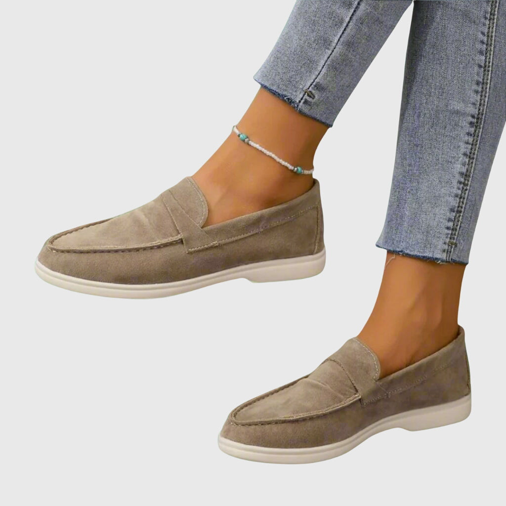 Aurelia | Taupe Suede Orthopedic Loafers