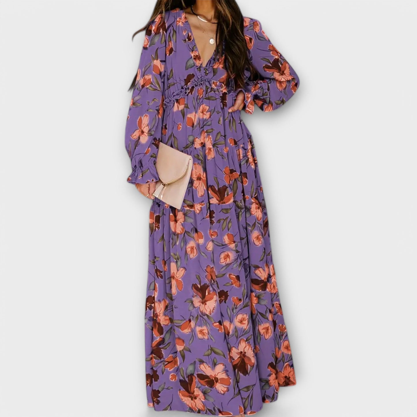 Calantha | Floral Elegant Maxi Dress