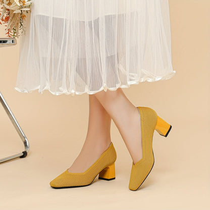 Calantha | Beige Ribbed Orthopedic Heels