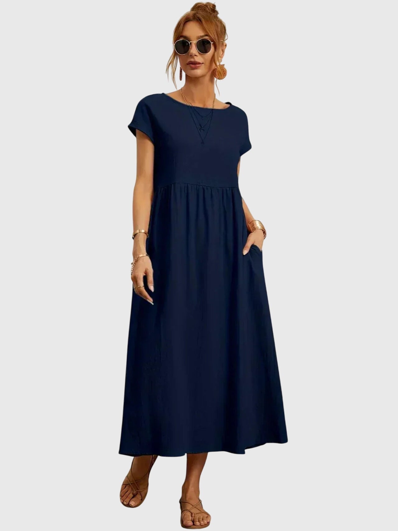 Astrid | Olive Green Casual Pocket Dress