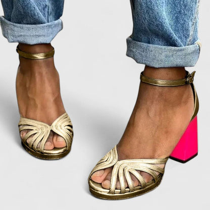 Calantha | Golden Sophisticated Heels