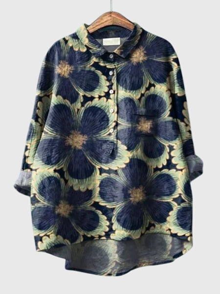 Calista | Floral Print Blouse in Vibrant Hues
