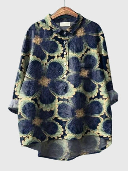 Calista | Floral Print Blouse in Vibrant Hues