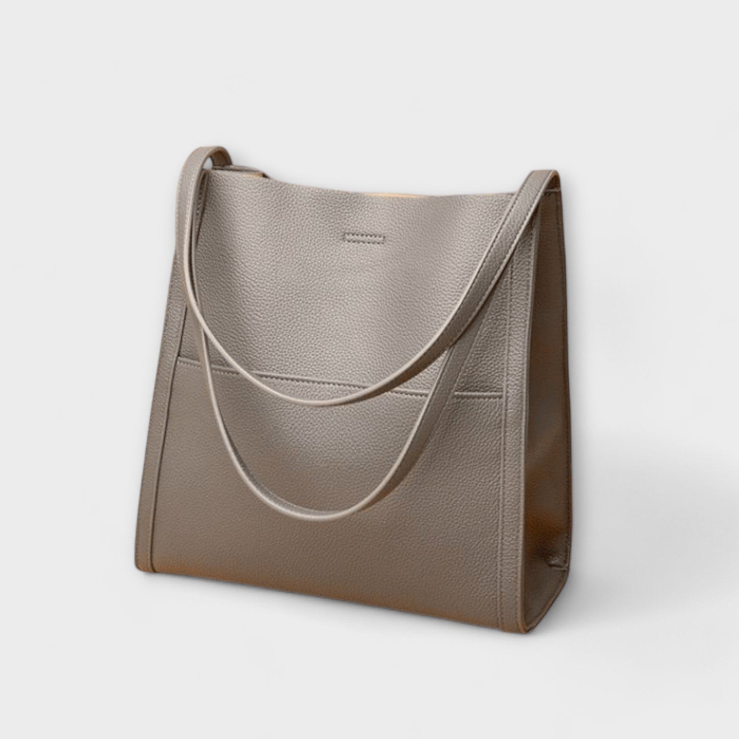 Calista | Rich Red Leather Structured Tote Handbag