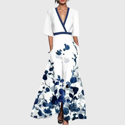 Alethea | Elegant Spring Maxi Dress with Floral Print