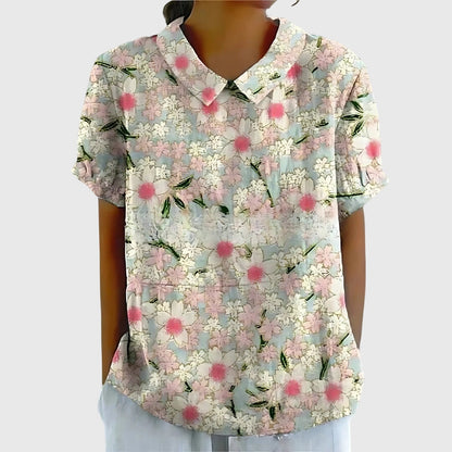 Alethea | Sage Green Floral Blouse