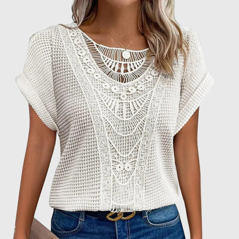 Willow | Cream Elegant Ibiza Style Blouse