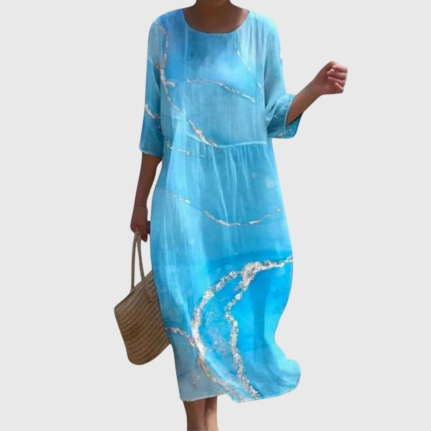 Alethea | Elegant Mint Floral Maxi Dress