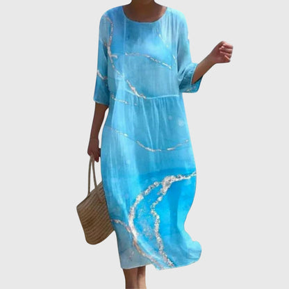 Alethea | Elegant Mint Floral Maxi Dress