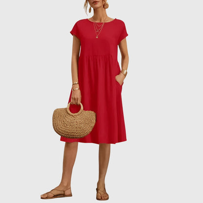 Calista | Elegant Beige Spring Dress