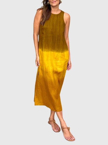 Calista | Elegant Ombre Linen Stylish Print Dress