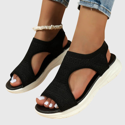 Calista | Brown Crochet Orthopedic Sandals