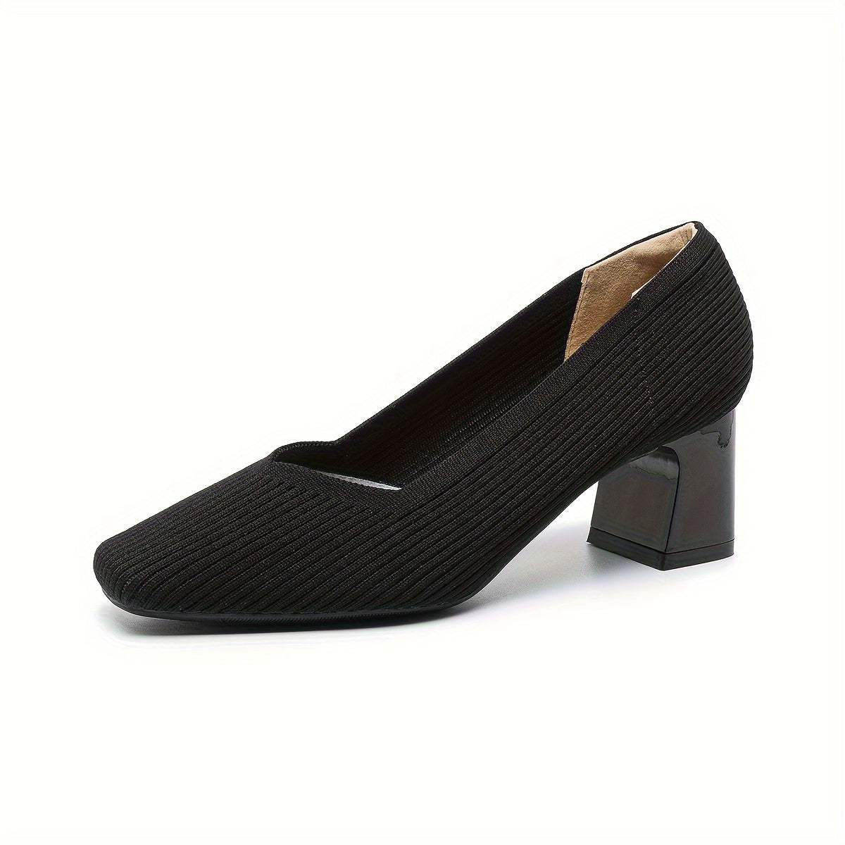 Alethea | Taupe Ribbed Orthopedic Heels