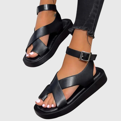 Aurora | Premium Orange Strappy Orthopedic Sandals