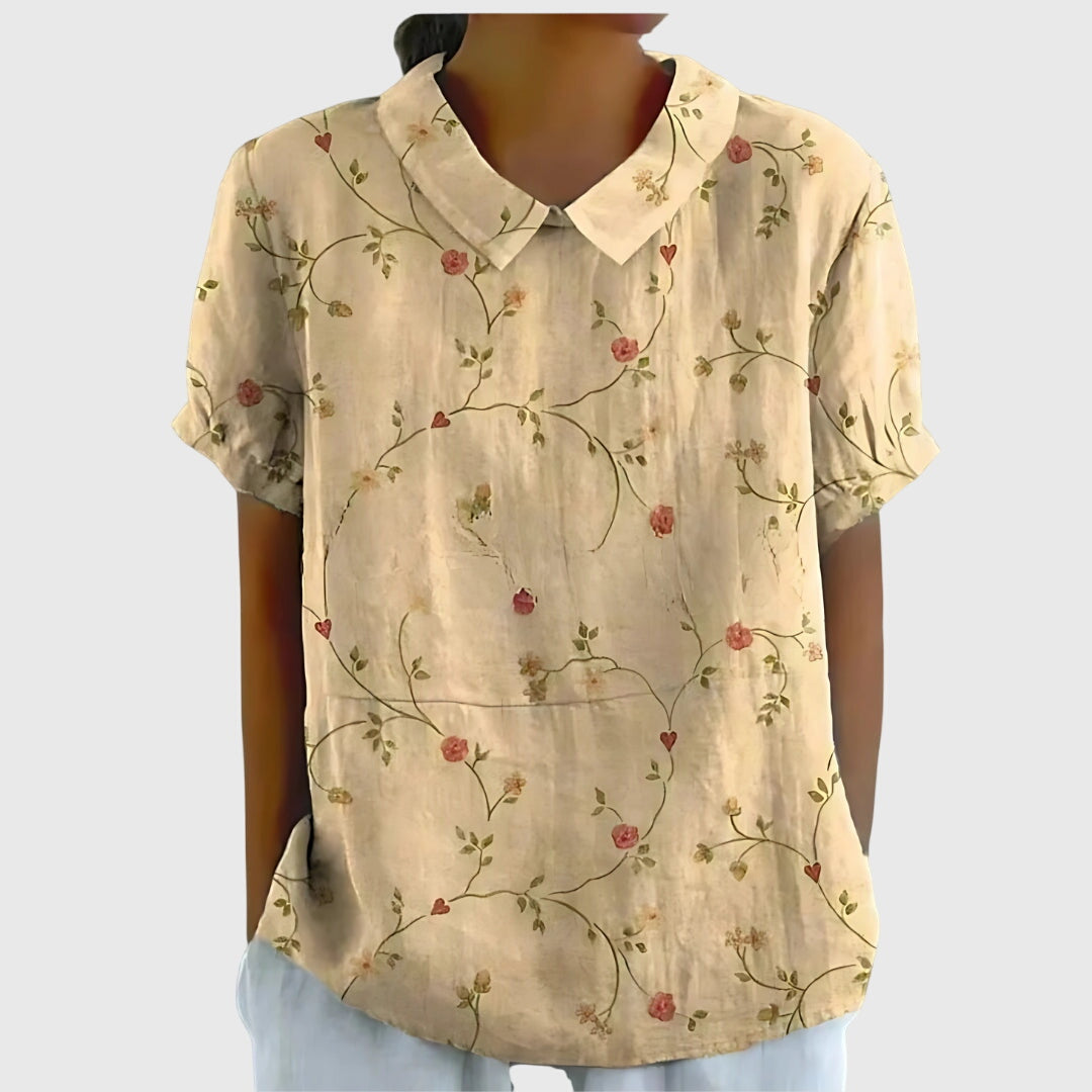 Alethea | Sage Green Floral Blouse